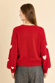 Heart Print Cardigan Molly Bracken