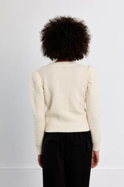Balloon Sleeve Textured Sweater Molly Bracken