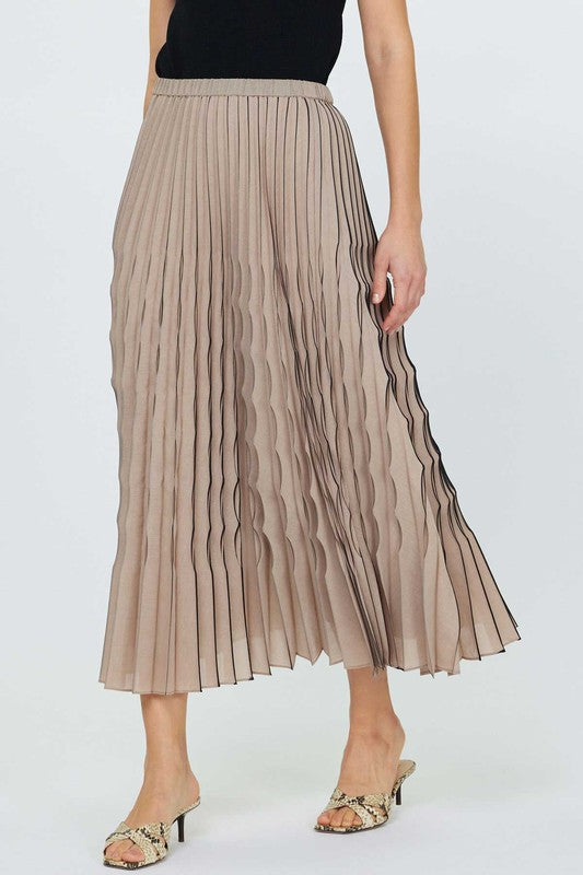 Pleated Midi Skirt Current Air