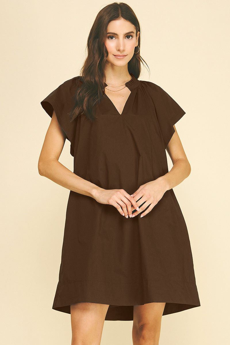 Ruffle Detailed Tunic Mini Dress Pinch