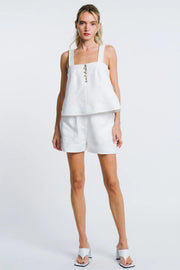 Susana Topstiched Shorts Ciebon