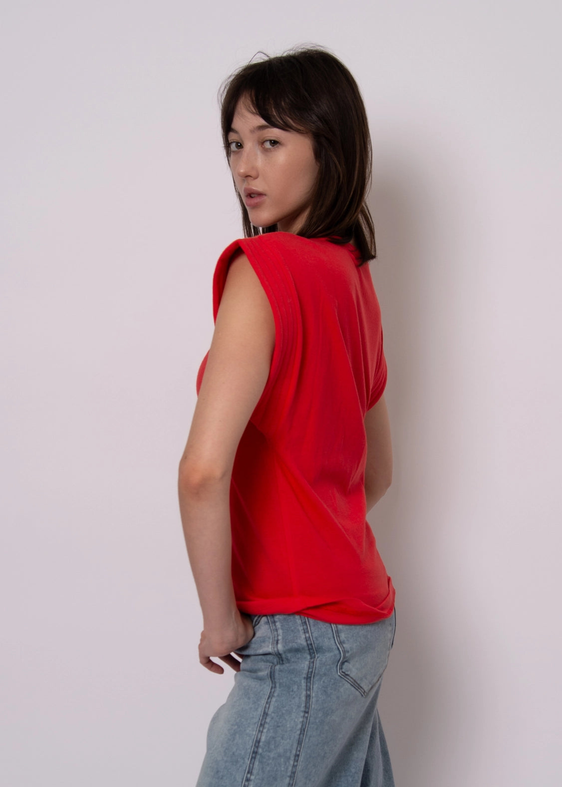 Milo Extended Shoulder Crew Neck Top RD Style