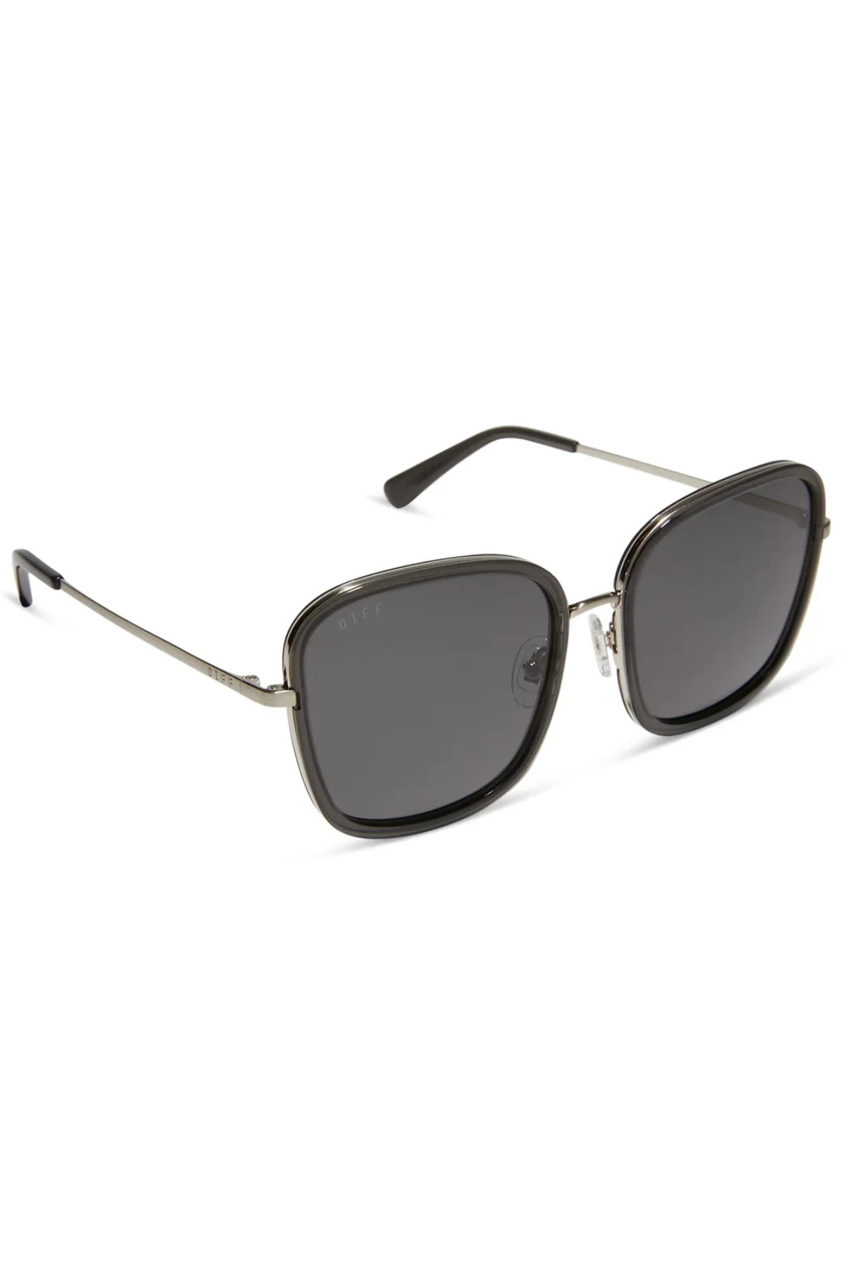 Genevive Black Smoke Crystal/Grey Polarized Sunglasses