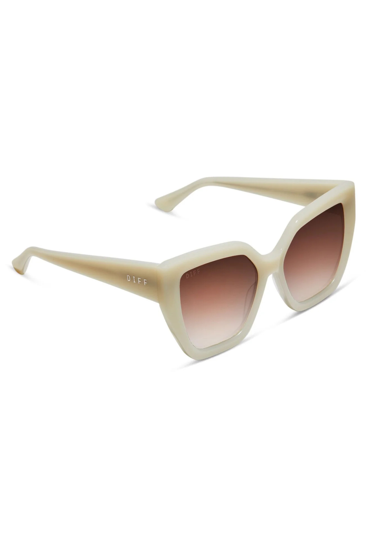 Blaire Square Sunglasses in Meringue/Brown Gradient | Diff Eyewear