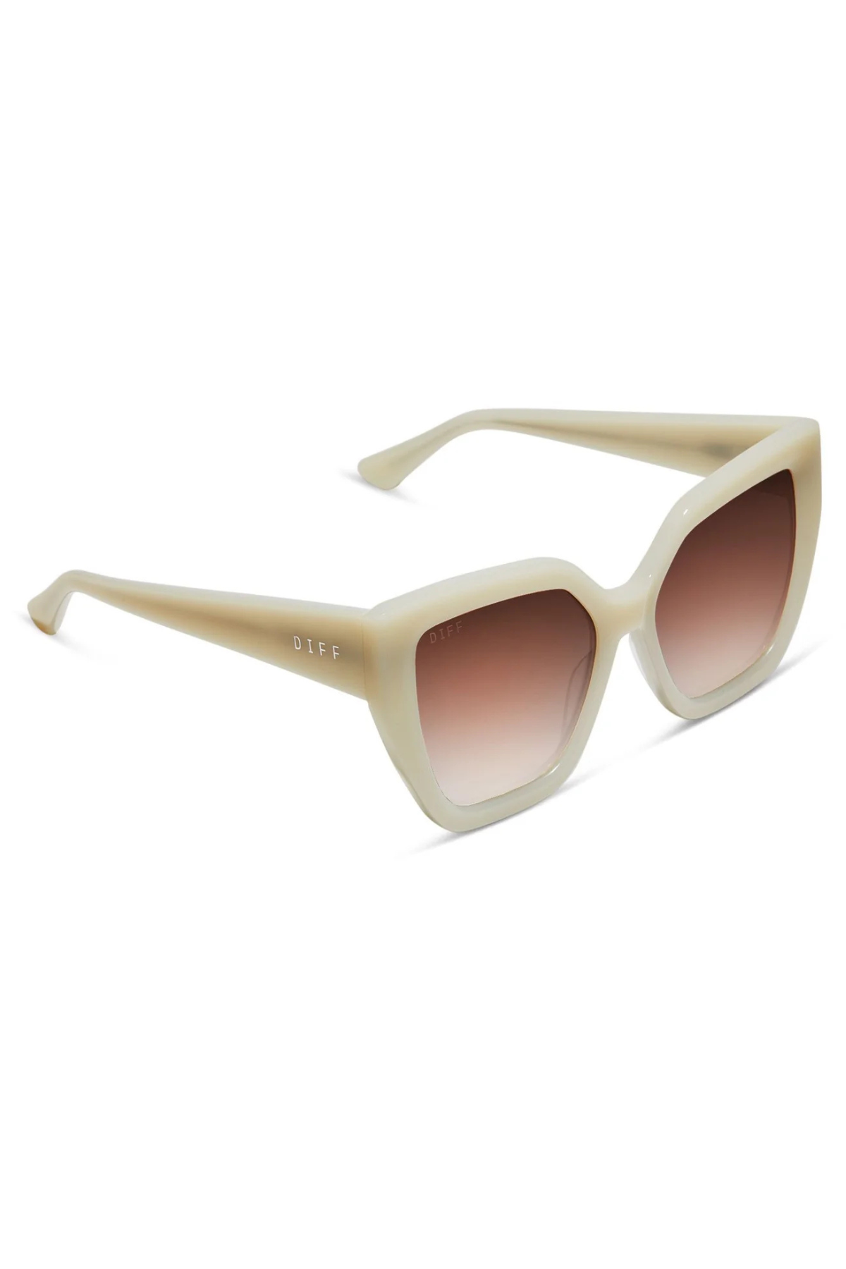 Blaire Sunglasses - Meringue/Brown Gradient