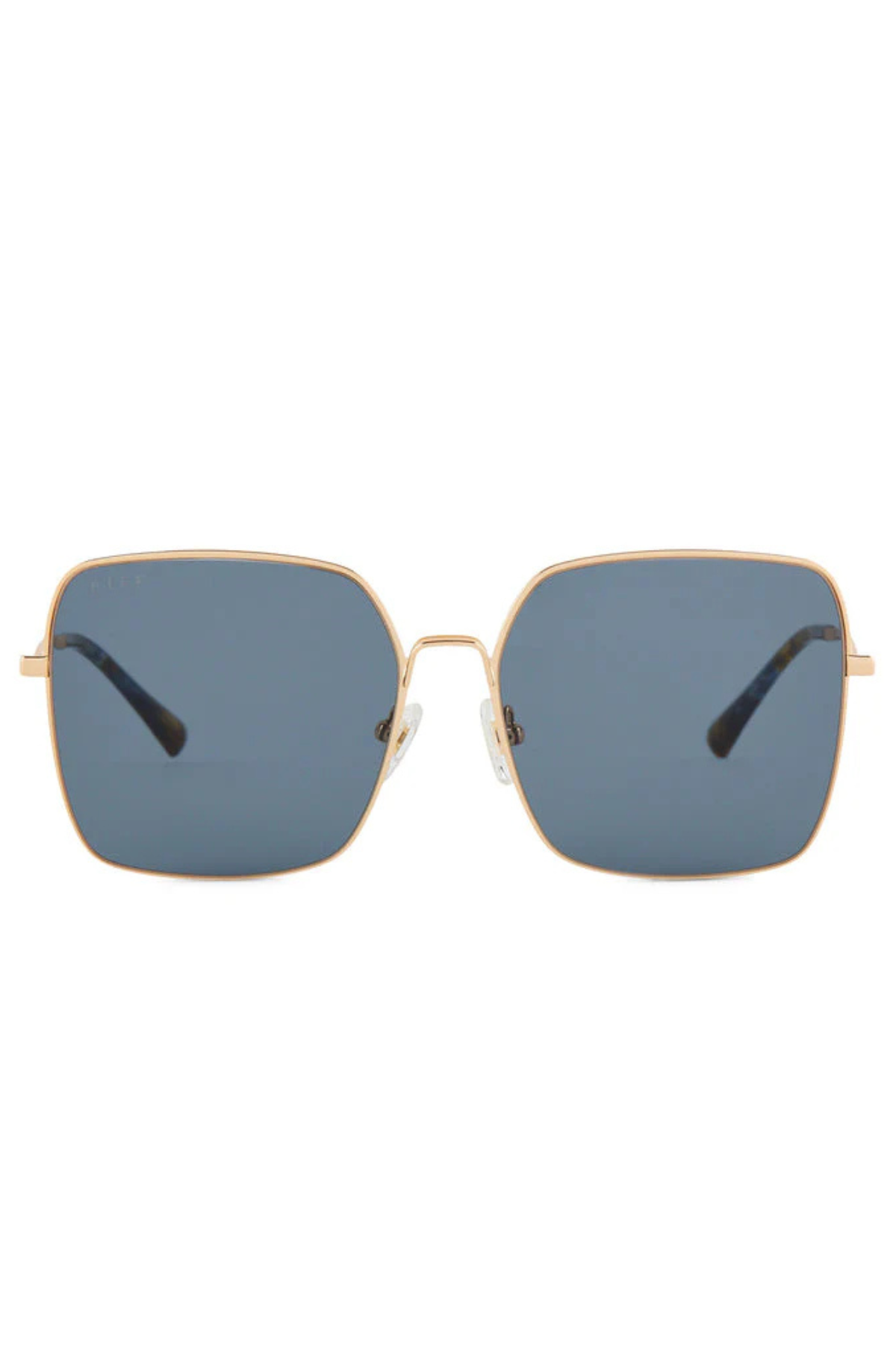 Clara Cat Eye Sunglasses in Gold/Grey Polarized | Diff Eyewear