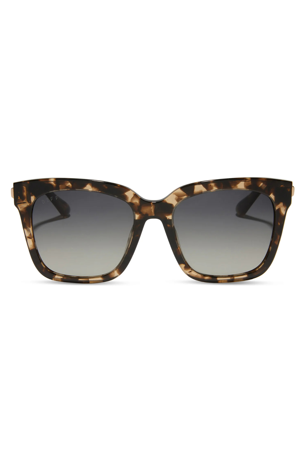 Bella Square Sunglasses in Espresso Tort/Grey Gradient | Diff Eyewear