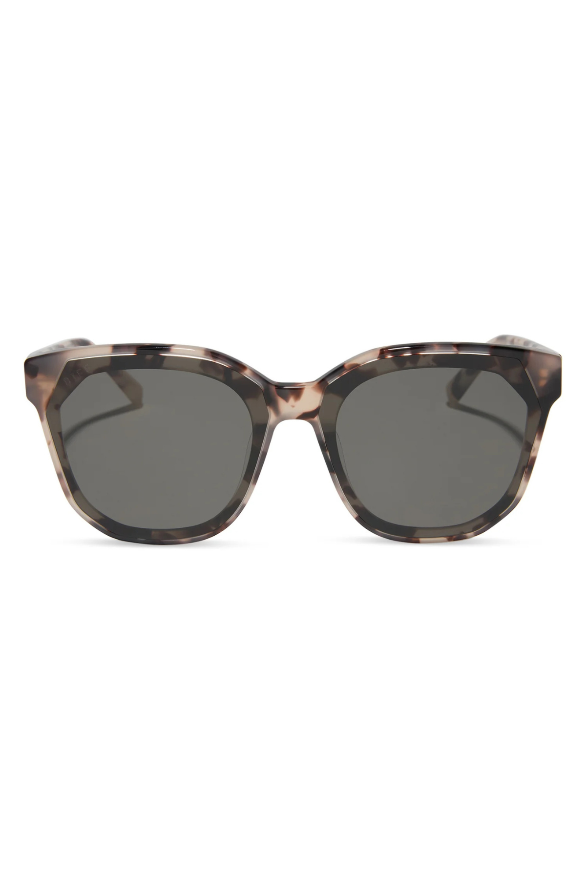 Gia Cat Eye Sunglasses in Cream Tortoise/Grey | Diff Eyewear