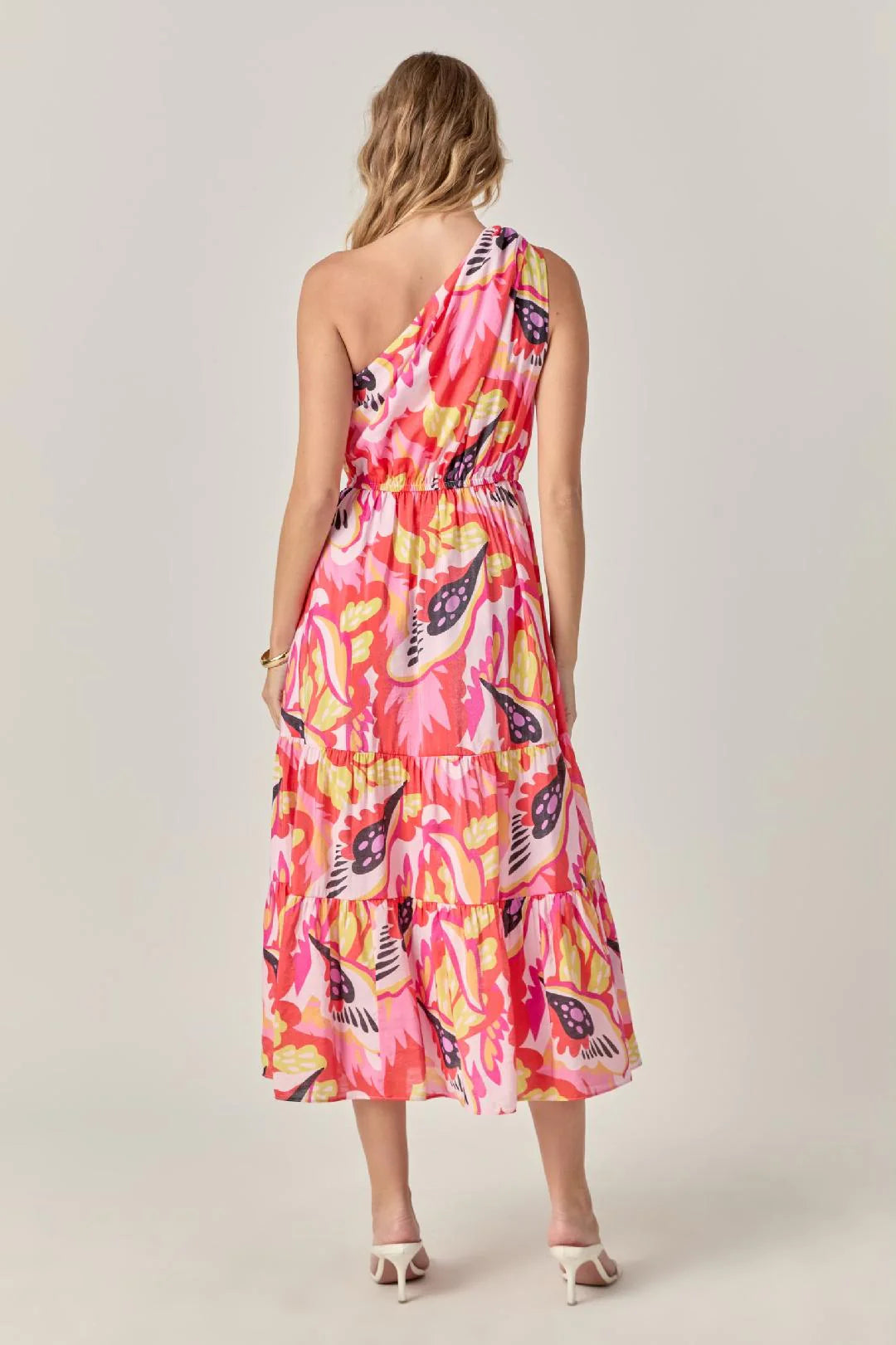 Tropic Twist One-Shoulder Maxi Dress English Factory