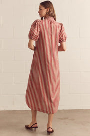 Anabelle Striped Midi Shirt Dress Entro