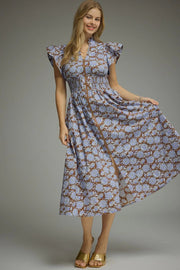 Bluebell Floral Midi Dress Entro