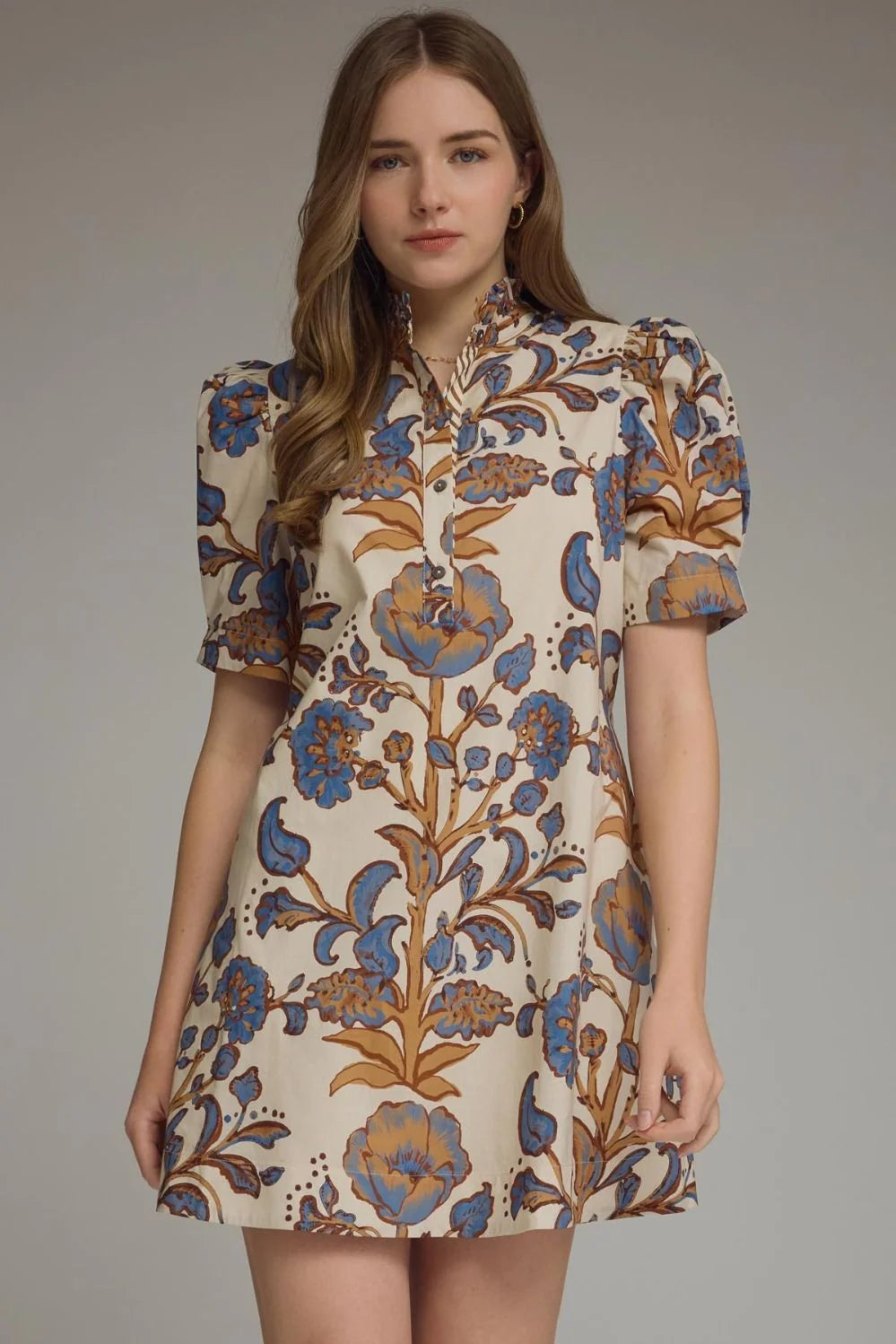 Floral Print Mini Dress Entro