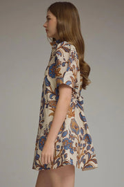 Floral Print Mini Dress Entro