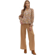 Paisley Print Long Sleeve Blouse Entro