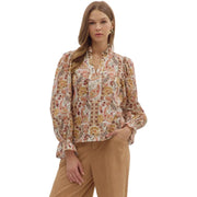 Paisley Print Long Sleeve Blouse Entro
