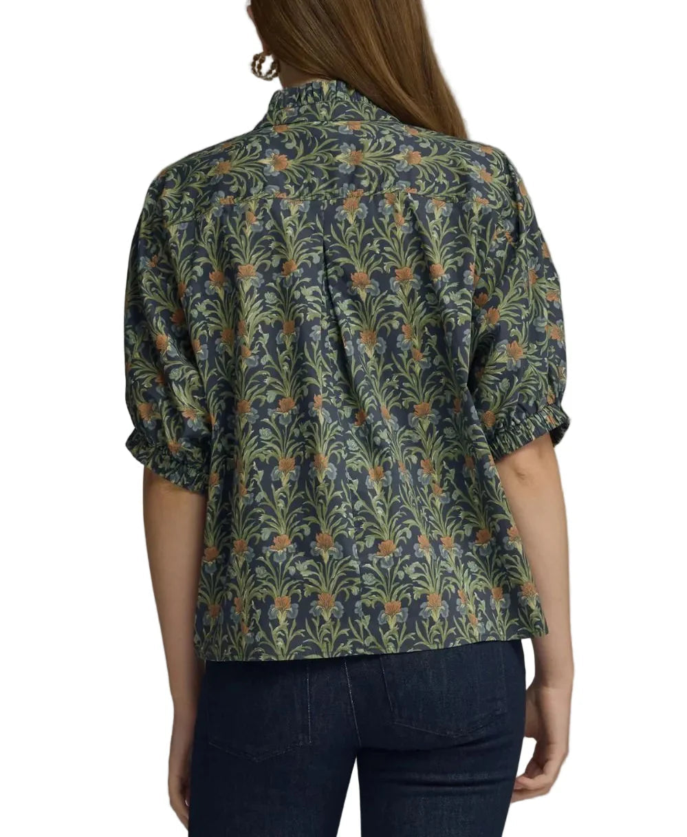 Mia Short Sleeve Floral Print Top Entro