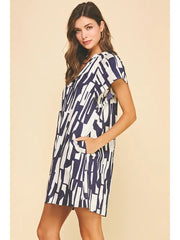Print Mini Tunic Dress Pinch