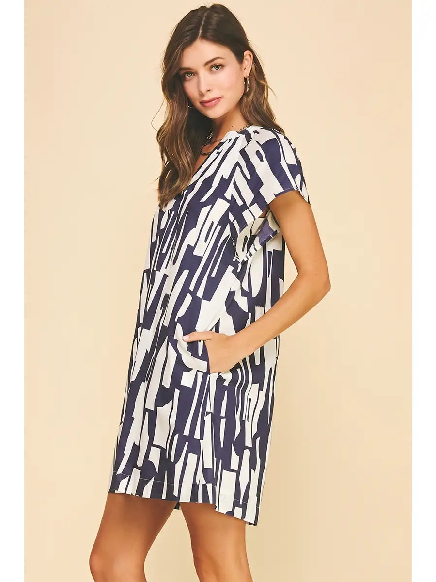 Print Mini Tunic Dress Pinch