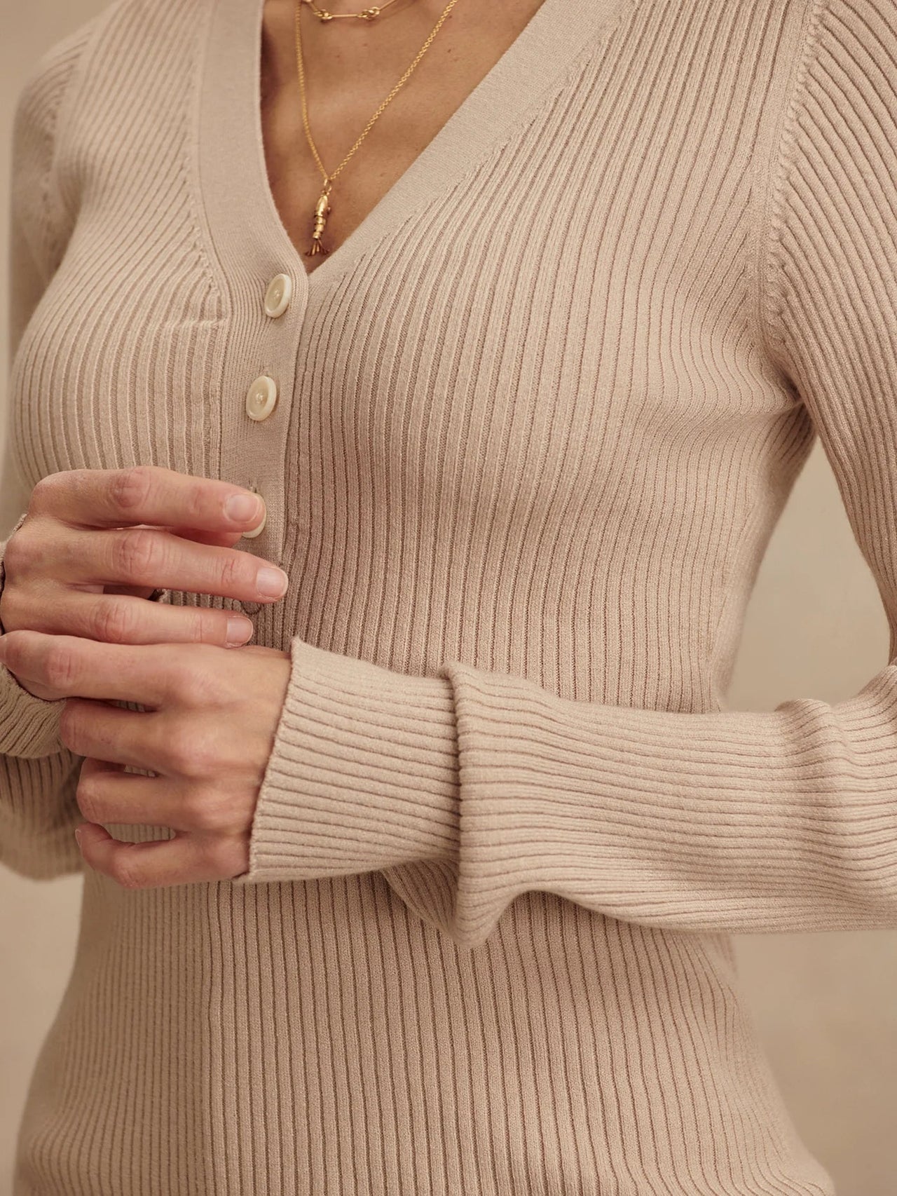 Blanca V-Neck Rib Knit Top | Varley Varley