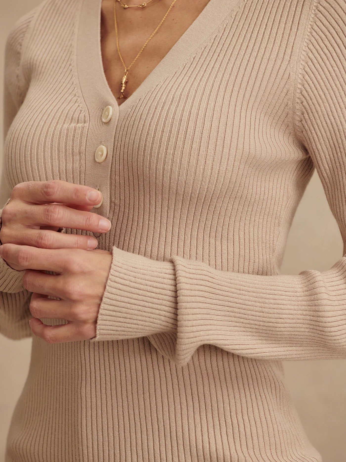 Blanca V-Neck Rib Knit Top | Varley Varley