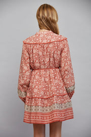 Floral Print Scalloped Dress Fate