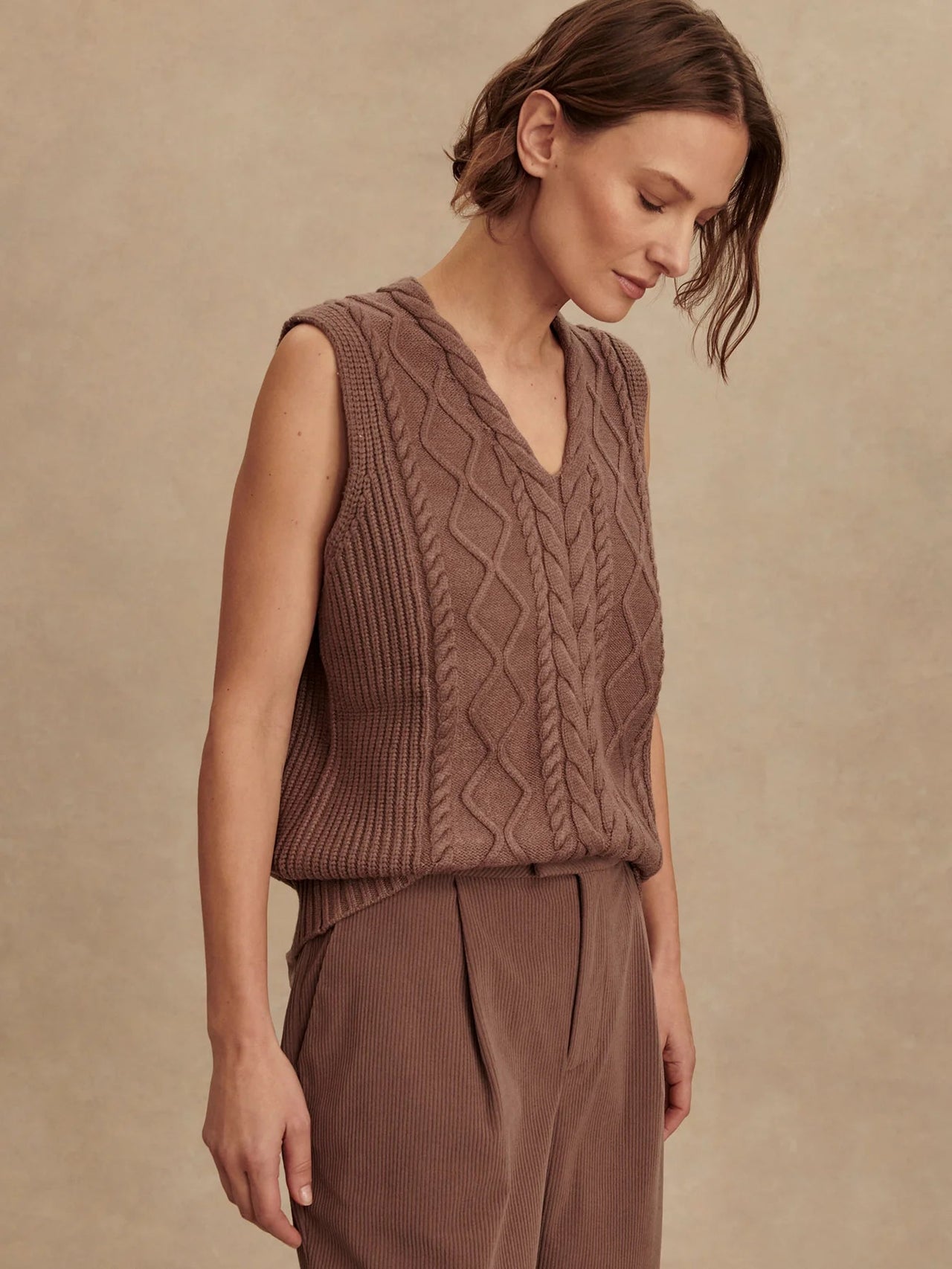 Varley | Kay Cable Knit Vest Varley