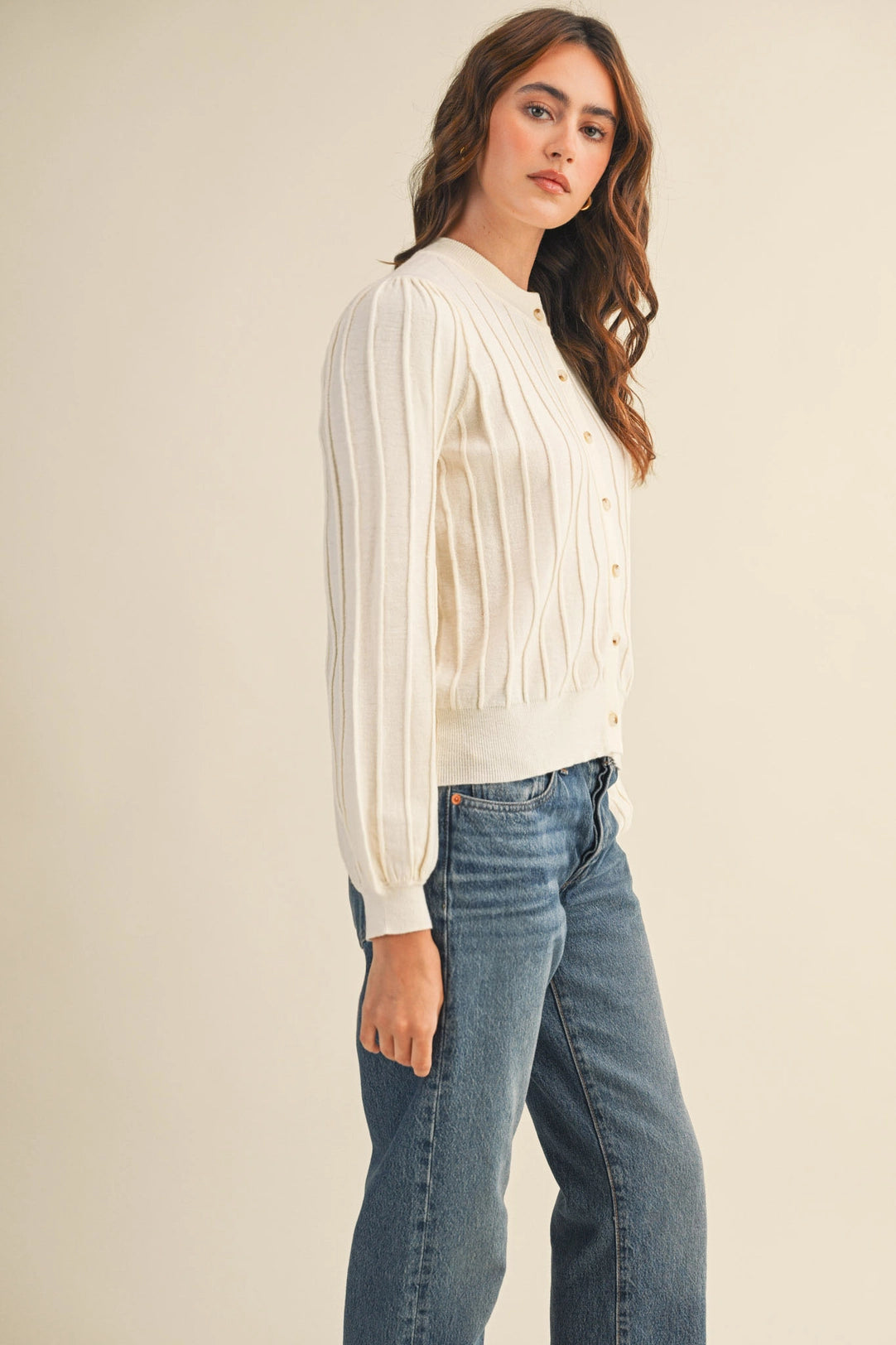 Ribbed Sweater Cardigan Merci