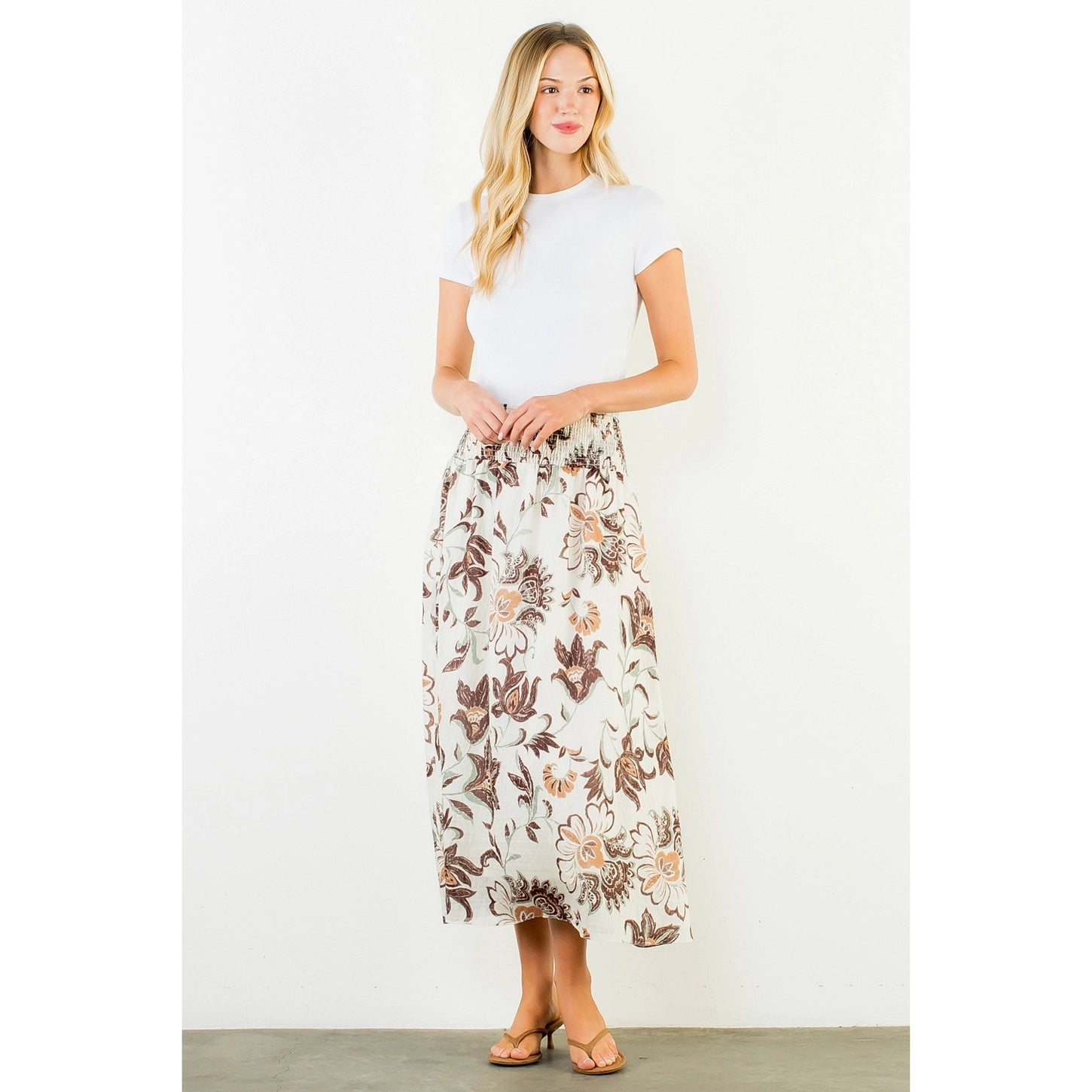 Floral Print Skirt THML