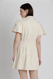 Twill Utility Mini Dress Aureum