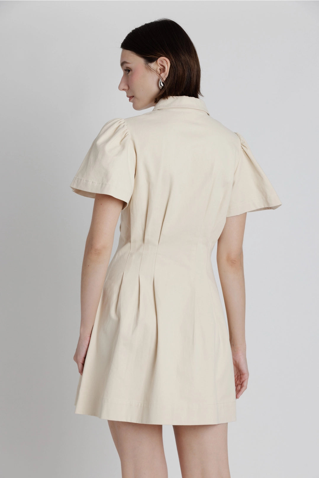 Twill Utility Mini Dress Aureum