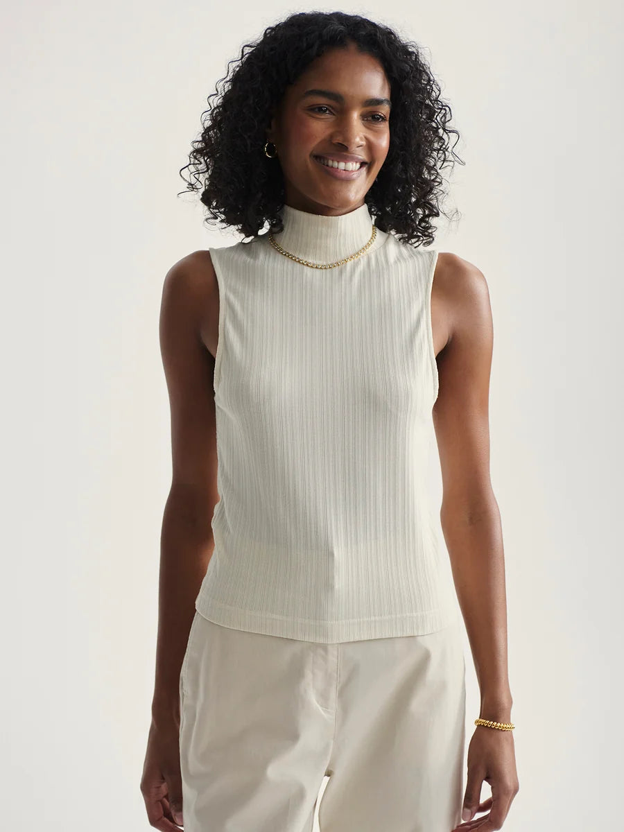Caley Modal Rib Mock Neck Fitted Tank | Varley Varley