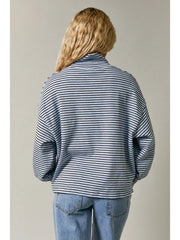 Mock Neck Oversized Knit Top Le Lis