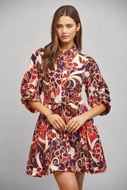 Abstract Floral Dress Fate