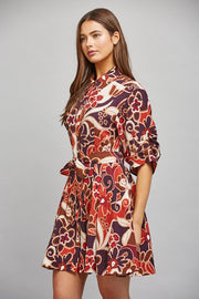 Abstract Floral Dress Fate