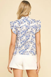 FLORAL RUFFLE DETAILED BLOUSE TOP Shop Expeditions