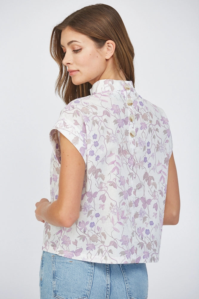 SLEEVELESS TOP W/PLACKET BUTTONS Fate