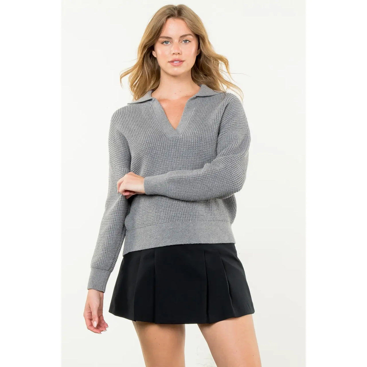 Collared Knit Sweater