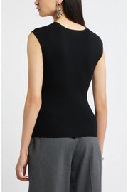 Sleeveless Twist Front Sweater Entro