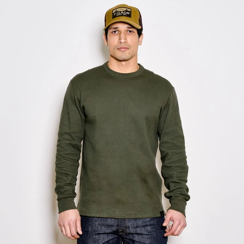 Waffle Knit Thermal Crew