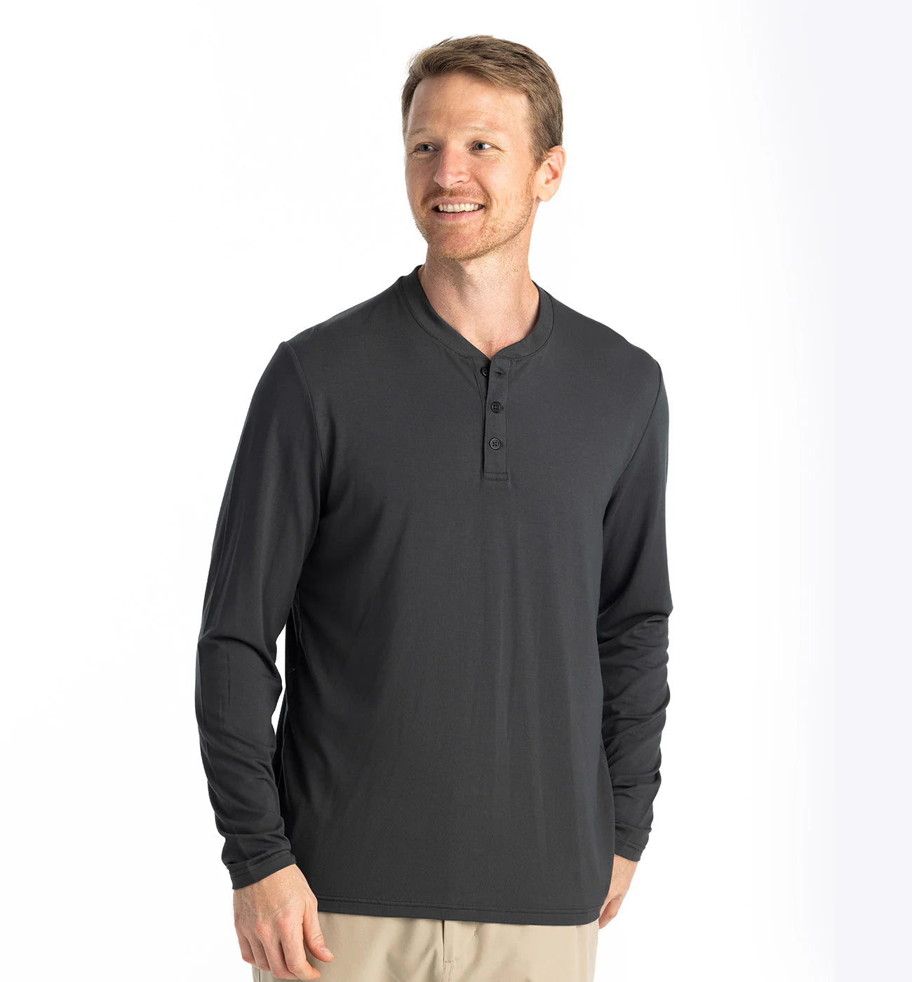 Men's Bamboo Flex Long Sleeve Henley | Free Fly Free Fly