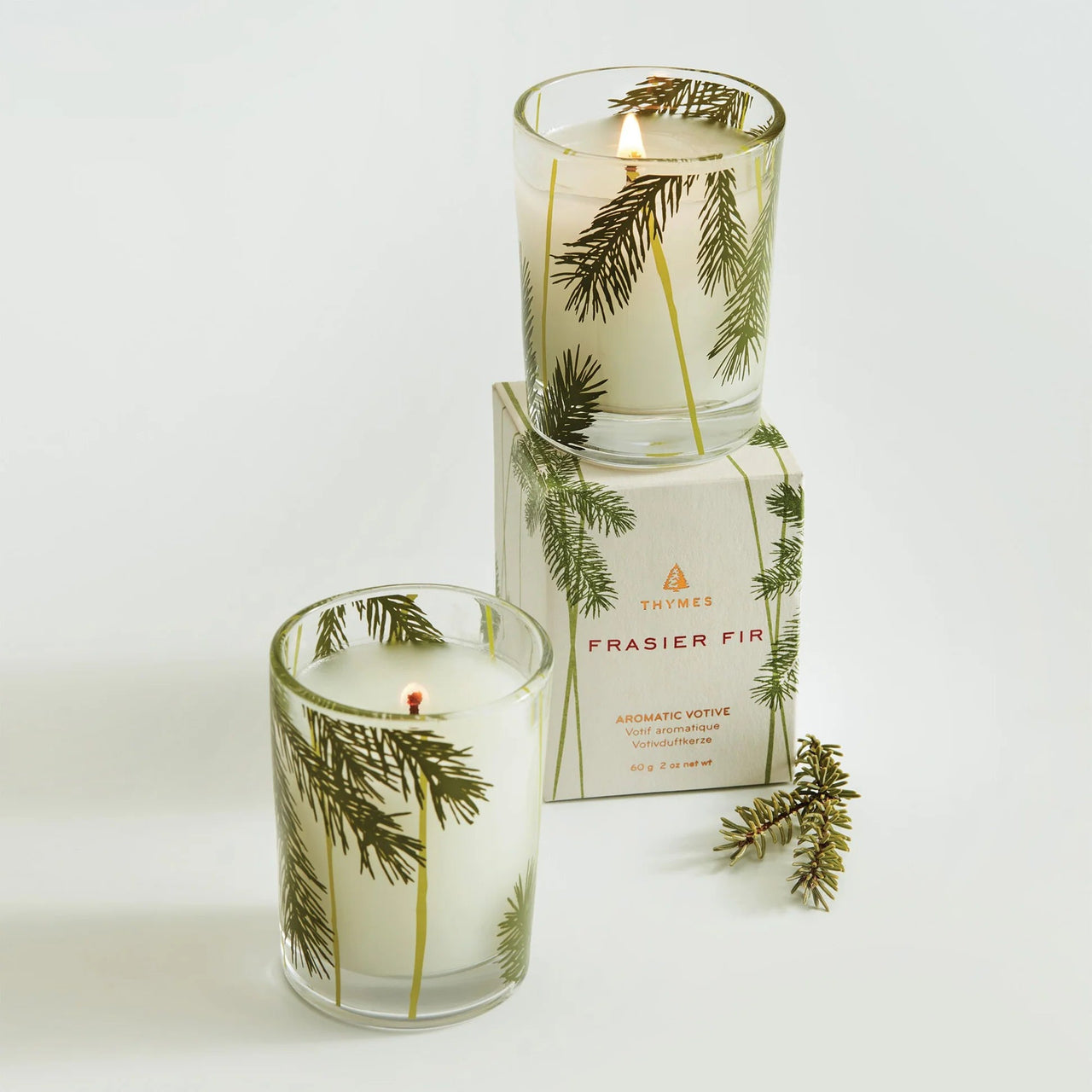 Frasier Fir Pine Needle Votive Candle Thymes