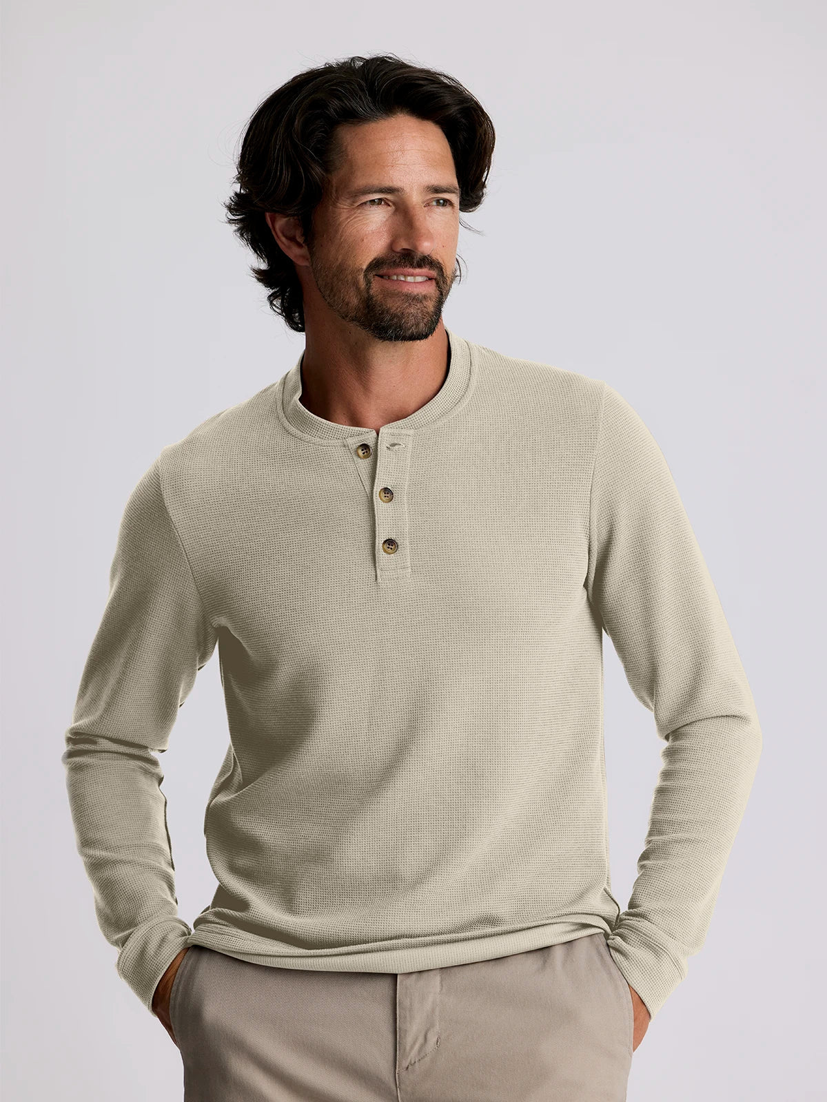 Waffle Long Sleeve Henley | Free Fly Free Fly