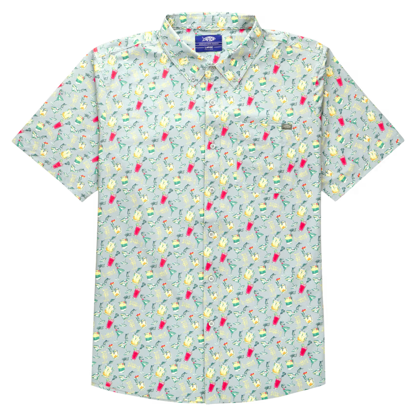 Boatbar Short-Sleeve Button-Down Shirt for Men | Aftco