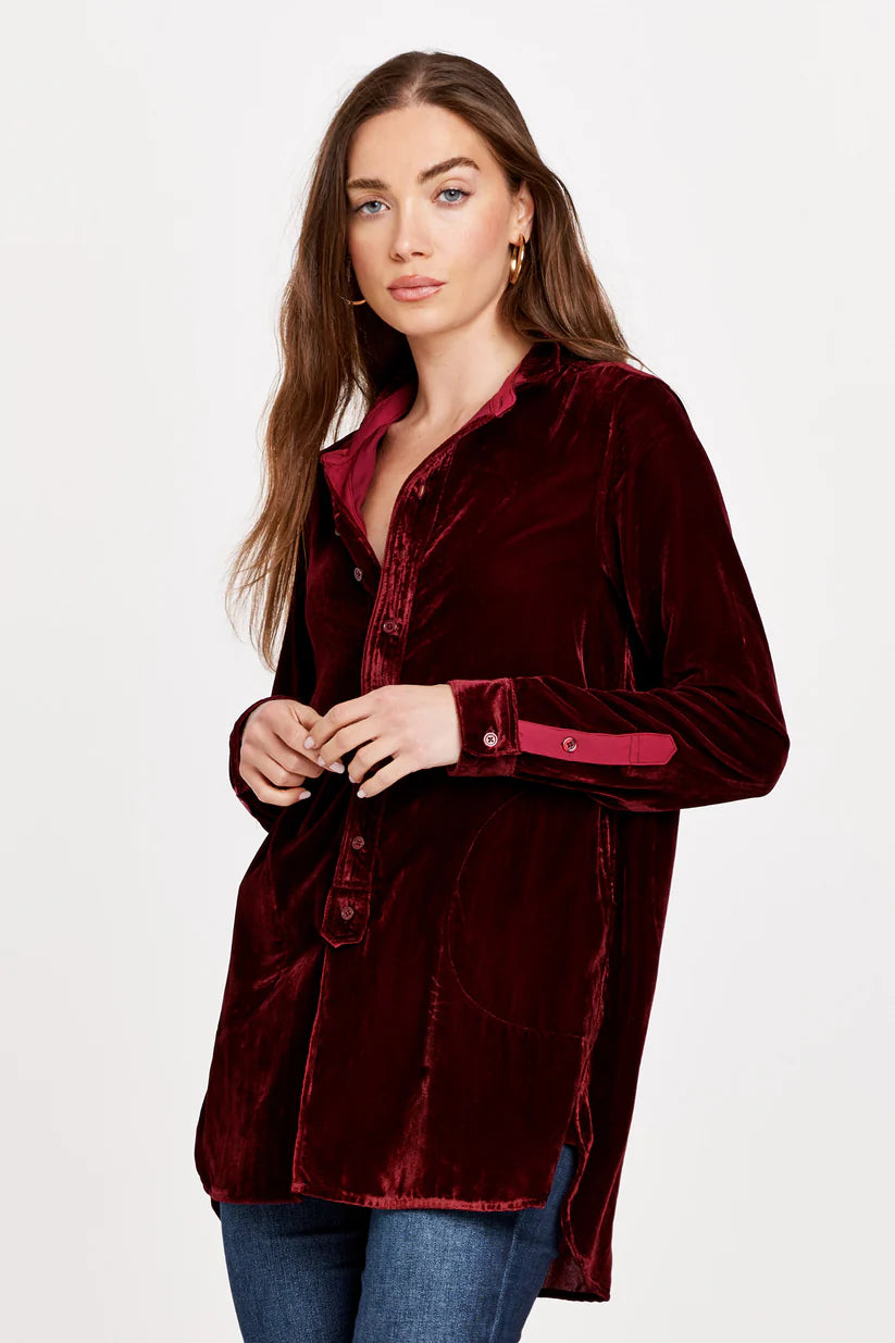 Hazel Button Front Tunic Shirt