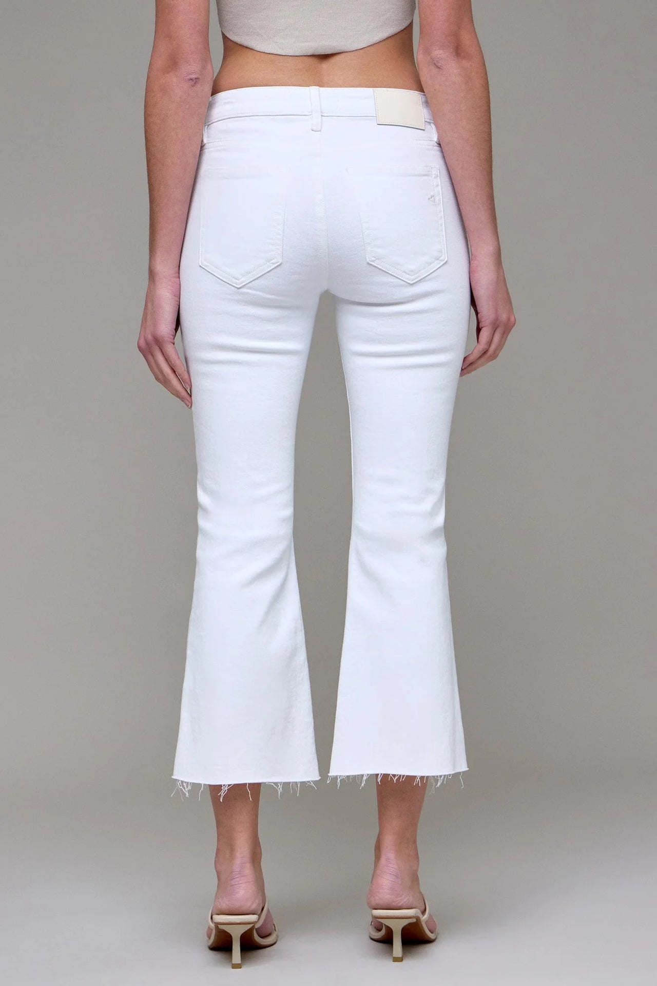 Happi Mid Rise Cropped Flare Jeans