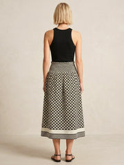 Janice Elastic Waist Midi Skirt Sofia