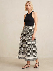 Janice Elastic Waist Midi Skirt Sofia