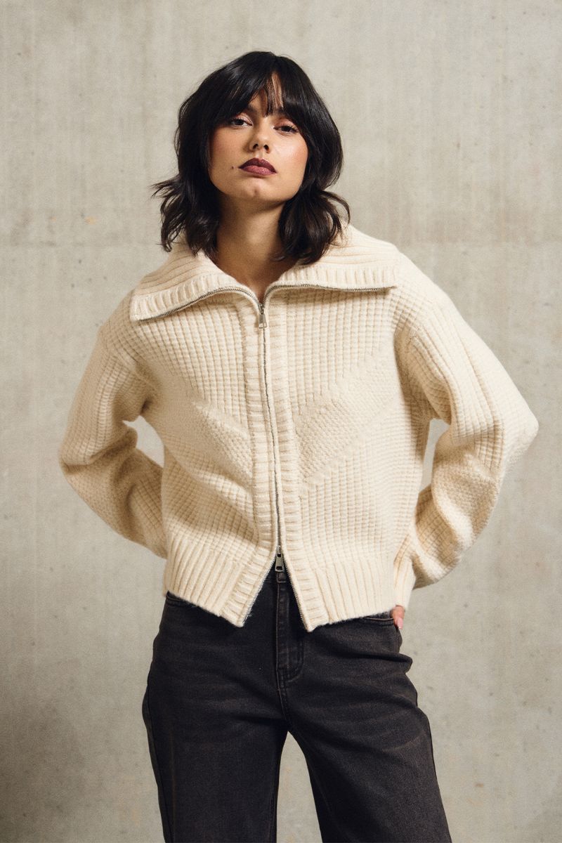 Knitted Zip-Up Jacket Molly Bracken