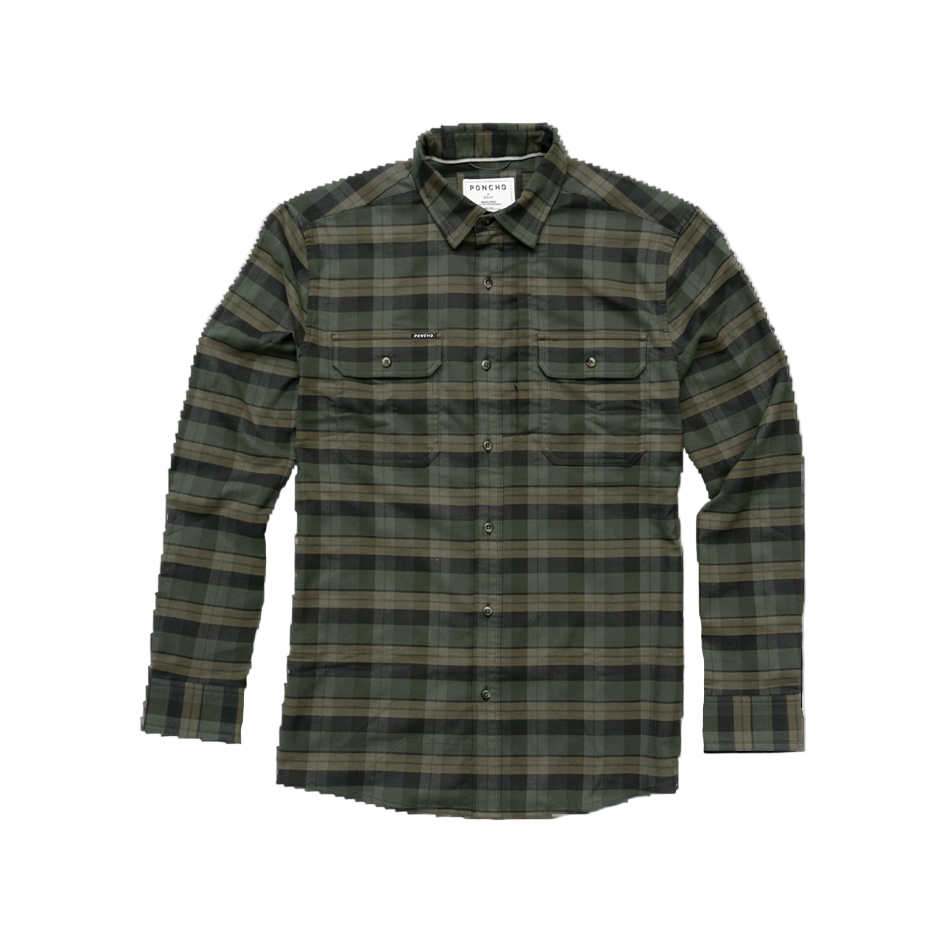 Poncho Flannel Long Sleeve Shirt Poncho