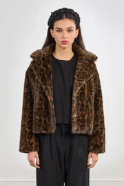 Leopard Faux Fur Jacket Molly Bracken